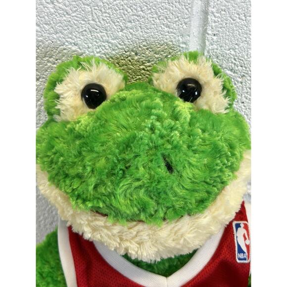 Vintage Build A Bear NBA 1 Green Frog‎ With Ball 19" Basketball Plush Toy Outfit - Picture 12 of 14